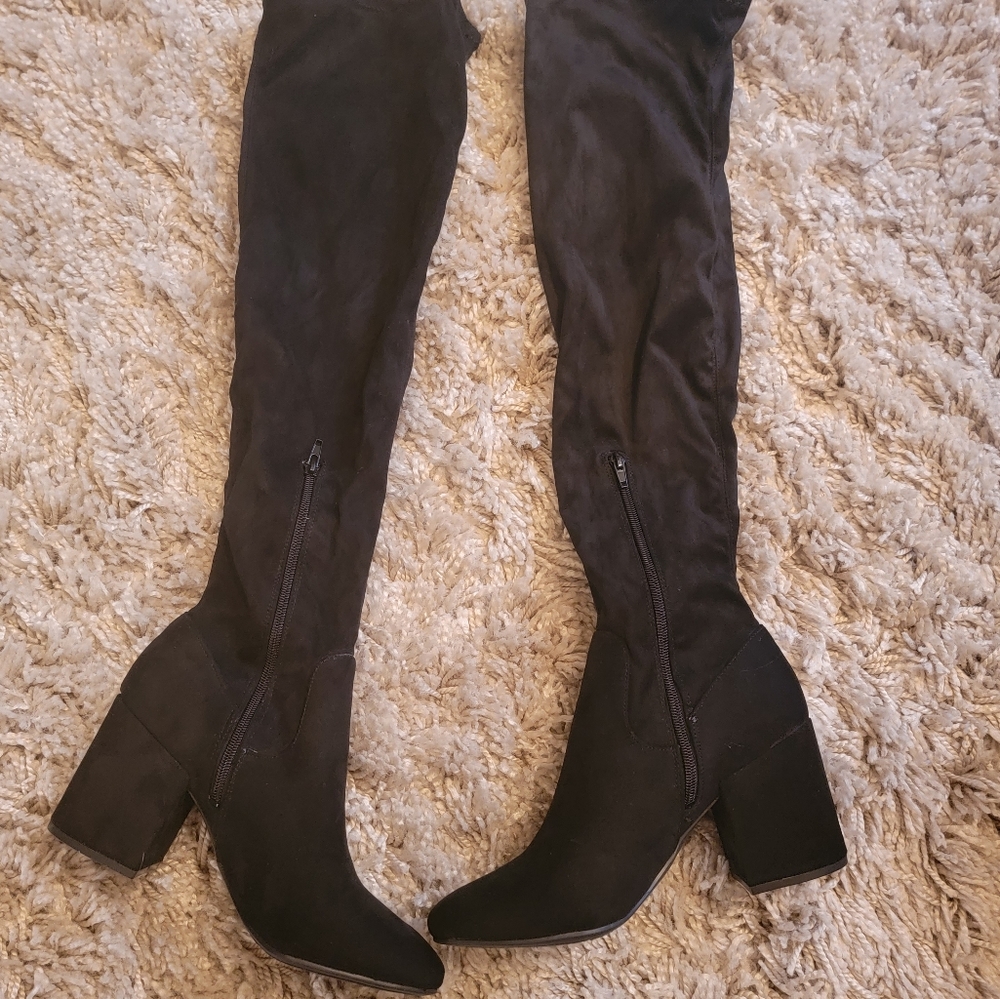 BAR III Suede Over-The-Knee Boots US 9.5 New Women | Color: Black | Size: 9.5